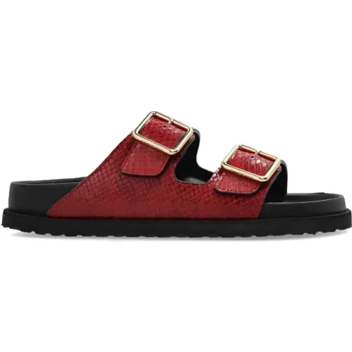 Sliders, female, , Size: 8 US Slides Arizona Lined - Birkenstock - Modalova