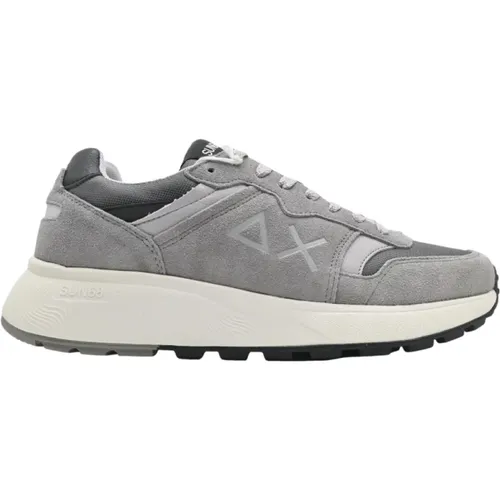 Sneakers, male, , Size: 9 US Casual Sneakers in Medium Grey - Sun68 - Modalova