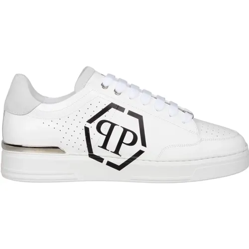 Hexagon Leather Sneakers , male, Sizes: 5 UK, 8 UK, 9 UK, 10 UK, 7 UK, 6 UK - Philipp Plein - Modalova