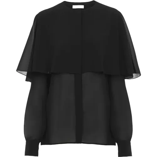 Silk Shirt with Gathered Sleeves , female, Sizes: S, XS - Chloé - Modalova