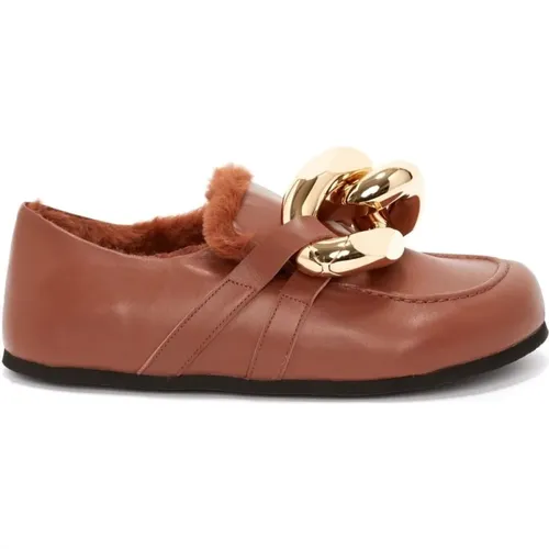 Braune Lederloafers für Frauen , Damen, Größe: 36 EU - JW Anderson - Modalova