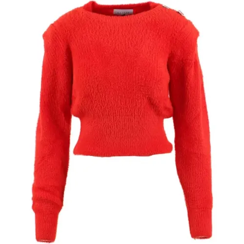 Women Sweater with Logo Buttons on Shoulders , female, Sizes: L - Gaëlle Paris - Modalova