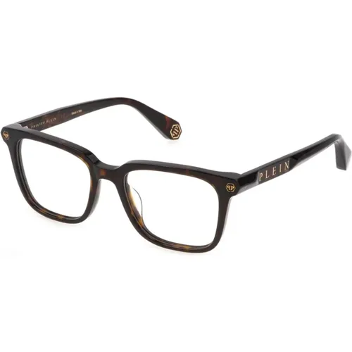 Glasses, unisex, , Size: 53 MM Stylish Eyewear Frames Shiny Dark Havana - Philipp Plein - Modalova