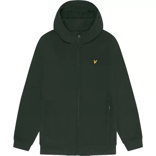 Zip-throughs, male, , Size: M Softshell Fleece Back Jacket - Lyle & Scott - Modalova