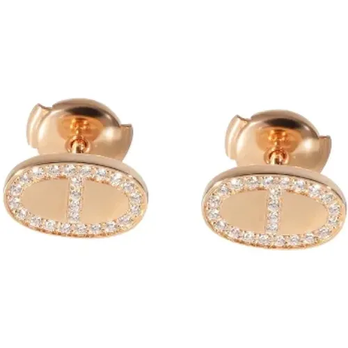 Pre-owned Rose Gold earrings , female, Sizes: ONE SIZE - Hermès Vintage - Modalova