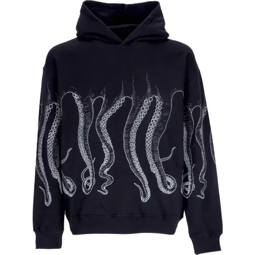 Hoodies, male, , Size: L Lightweight Hoodie with Tentacles Print - Octopus - Modalova