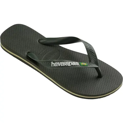 Schwarze Brasilien Flip-Flops für Männer und Frauen , Herren, Größe: 41 EU - Havaianas - Modalova