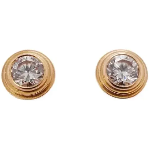 Pre-owned Jewellery, female, , Size: ONE SIZE Pre-owned Rose Gold earrings - Cartier Vintage - Modalova