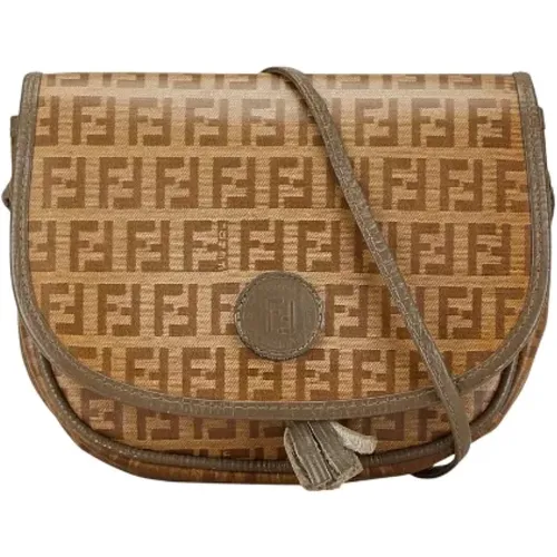 Pre-owned Cross Body Bags, female, , Size: ONE SIZE Pre-owned Canvas shoulder-bags - Fendi Vintage - Modalova