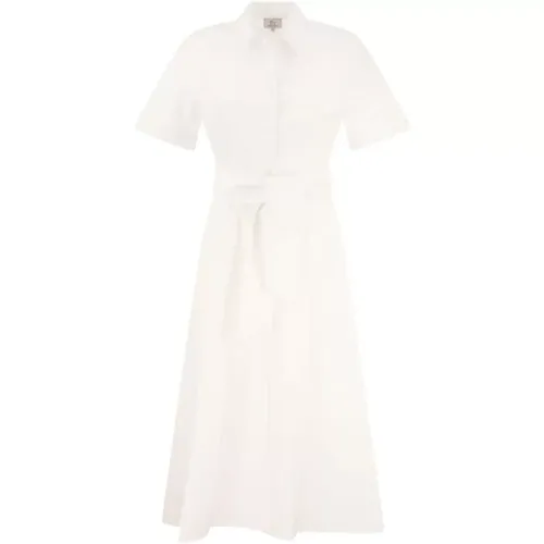 Timeless Pure Cotton Poplin Chemisier Dress , female, Sizes: M, S, XS - Woolrich - Modalova
