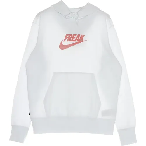 Freak Pullover Hoodie Summit White , Herren, Größe: L - Nike - Modalova