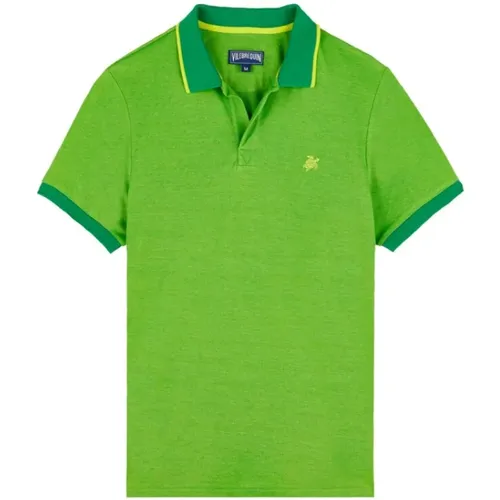 Solid Polohemd aus Baumwolle mit changierendem Effekt für Herren , Herren, Größe: 2XL - Vilebrequin - Modalova