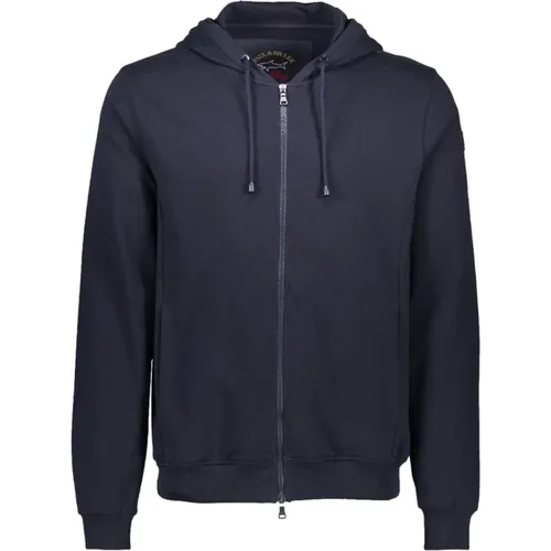 Sweatshirt with zipper , male, Sizes: 4XL, 3XL, L, M, 2XL, XL - PAUL & SHARK - Modalova