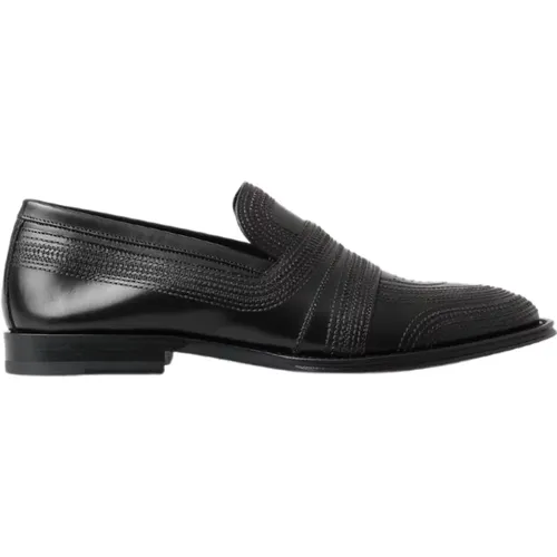 Leather Slipper Loafers , male, Sizes: 10 UK, 7 UK, 5 UK, 6 UK, 9 UK - Dolce & Gabbana - Modalova
