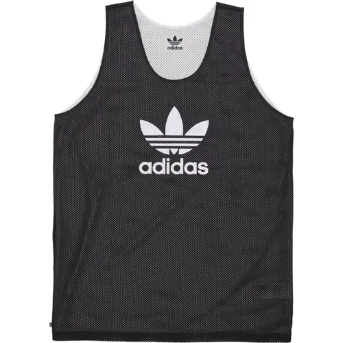 Sleeveless Tops, male, , Size: L Reversible Mesh Basketball Tank Top - Adidas - Modalova