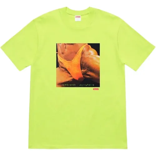 Neongrünes Rembrandt Pussyhorse Tee Limited Edition , Herren, Größe: L - Supreme - Modalova