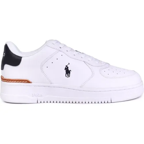 Weiße/schwarze Lederschuhe - Polo Ralph Lauren - Modalova