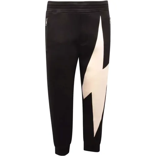 Sweatpants, male, , Size: M Tri-Colour Bolt Sweatpants - Neil Barrett - Modalova