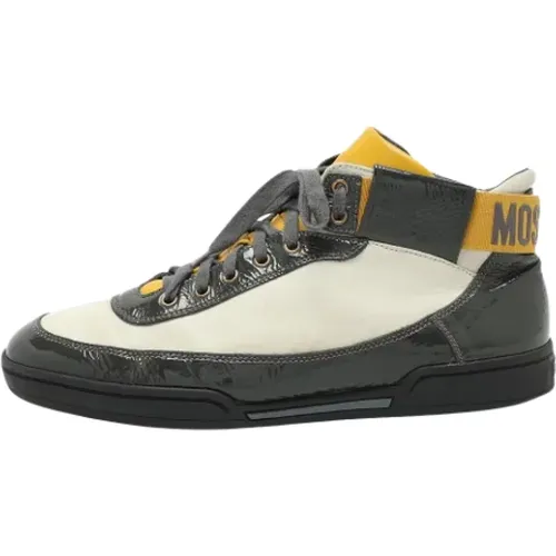 Pre-owned Sneakers, male, , Size: 11 US Pre-owned Leather sneakers - Moschino Pre-Owned - Modalova