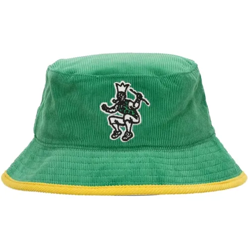 Boston Celtics Velvet Bucket Hat , Herren, Größe: S - Mitchell & Ness - Modalova