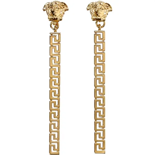 Greca Pendant Earring , female, Sizes: ONE SIZE - Versace - Modalova