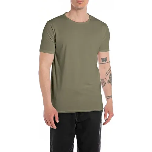T-Shirts , male, Sizes: L, M, XL - Replay - Modalova