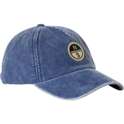 Caps, male, , Size: ONE SIZE Cappello Baseball velluto coste regolabile pile interno Trucker Cap blu 623354 - North Sails - Modalova
