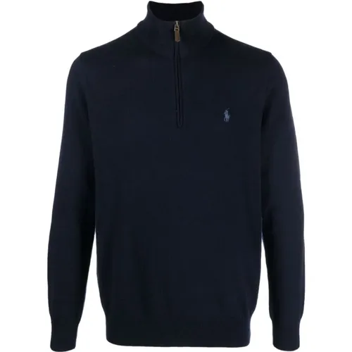 Hunter Navy Pullover Sweater , Herren, Größe: L - Polo Ralph Lauren - Modalova