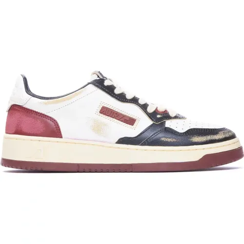 Sneakers, male, , Size: 11 US Vintage Low-Top Sneakers MultiColour - Autry - Modalova