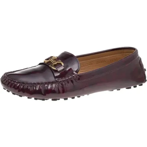 Pre-owned Flats, female, , Size: 11 US Pre-owned Leather flats - Salvatore Ferragamo Pre-owned - Modalova