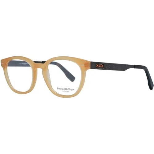 Glasses, male, , Size: ONE SIZE Round Honey Optical Frames - Ermenegildo Zegna - Modalova