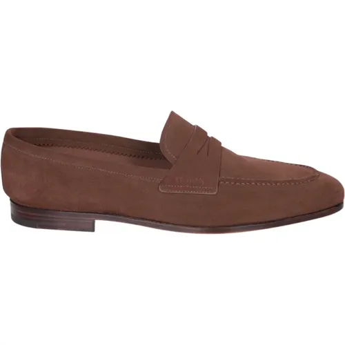 Loafers, male, , Size: 9 1/2 US Almond Toe Slip-On Suede Loafer - Church's - Modalova