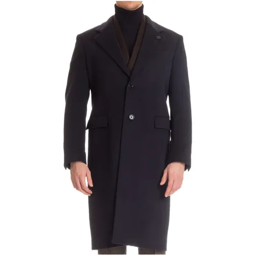 Revers Coat with Mirror Detail , male, Sizes: L - Lardini - Modalova