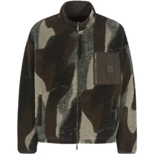 Reversible Camouflage Coat , male, Sizes: M, S, L - Armani Exchange - Modalova