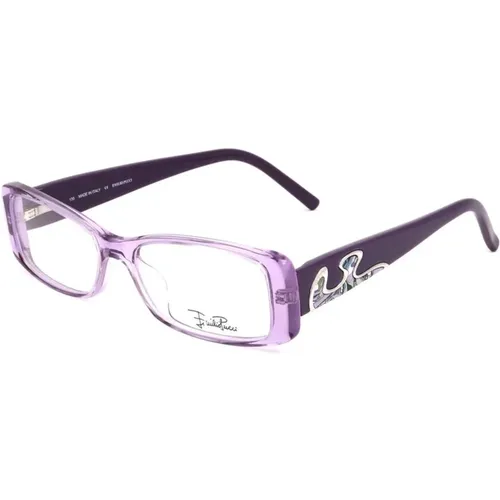 Glasses, female, , Size: ONE SIZE Lilac Dial Plastic Frame Glasses Women - EMILIO PUCCI - Modalova