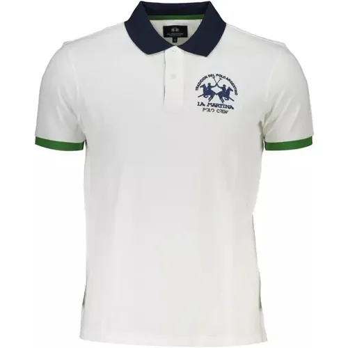 Cotton Polo with Contrasting Accents , male, Sizes: L, XL, 2XL, M - LA MARTINA - Modalova