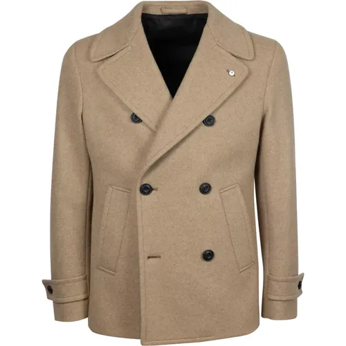 Blazers, male, , Size: XL Double-breasted Peacoat with Wide Lapels - Lubiam - Modalova