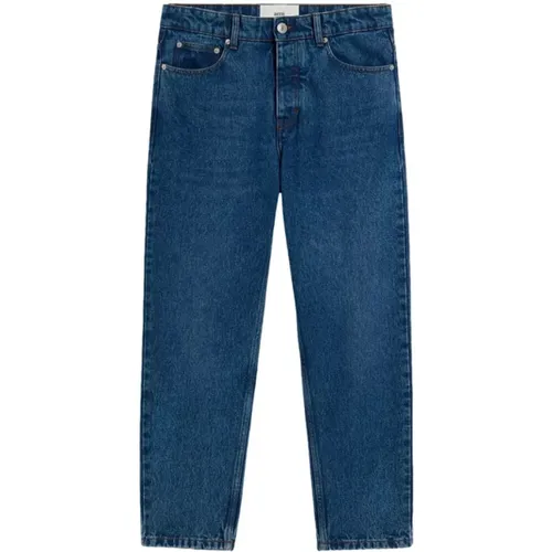 Straight Jeans, male, , Size: W32 Denim Jeans with Classic Style - Ami Paris - Modalova
