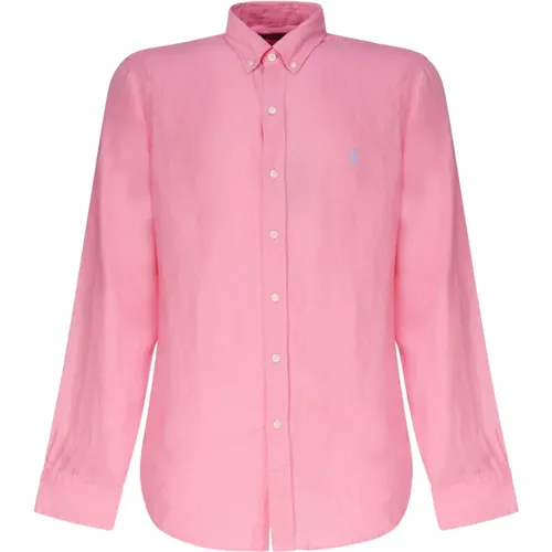 Pony Pattern Linen Shirt , male, Sizes: XL, 2XL - Polo Ralph Lauren - Modalova