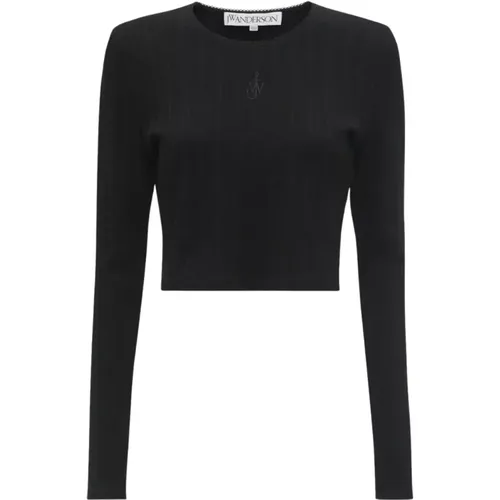 Schwarzes Baumwoll-Logo-Top - JW Anderson - Modalova