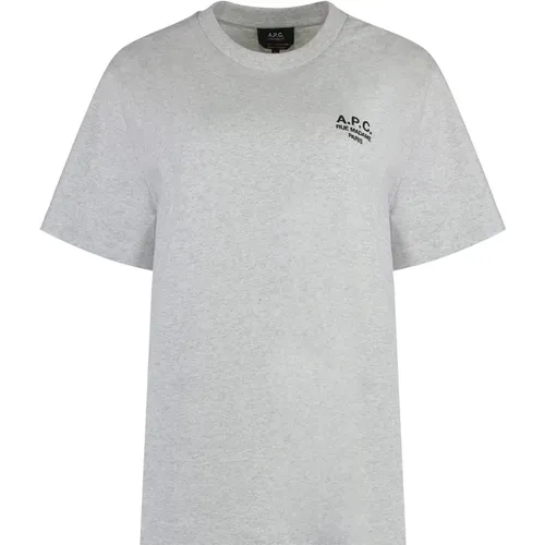 T-Shirts, female, , Size: M Cotton Logo T-shirt - A.p.c. - Modalova