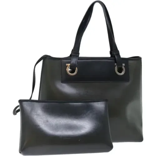 Pre-owned Tote Bags, female, , Size: ONE SIZE Pre-owned Leather handbags - Salvatore Ferragamo Pre-owned - Modalova