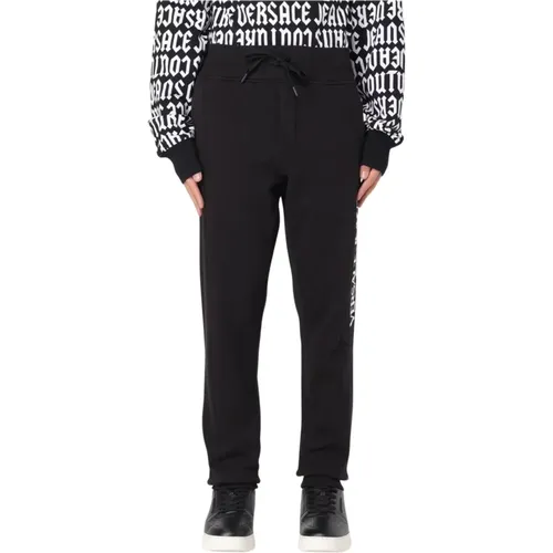 Sweatpants, male, , Size: M Grey Logo Joggers - Versace Jeans Couture - Modalova