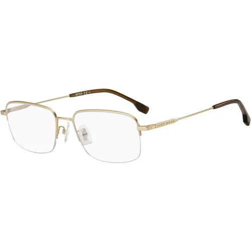 Glasses, unisex, , Size: 56 MM Matte Gold Sunglasses - Hugo Boss - Modalova