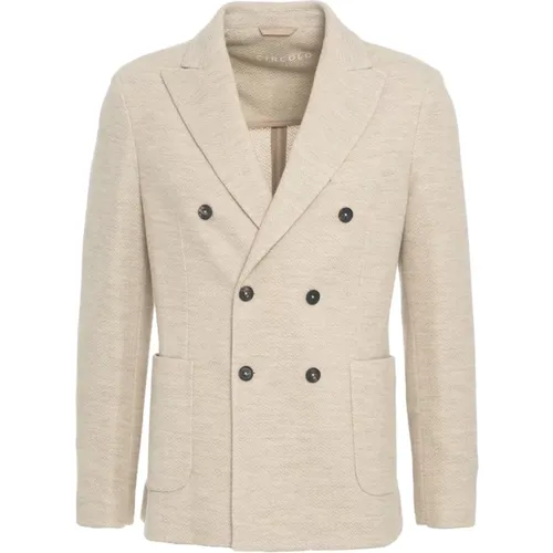 Blazers, male, , Size: 2XL Cn5052 Double-Breasted Blazer - Circolo 1901 - Modalova