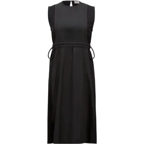 Midi Dresses, female, , Size: L Midi Felpa Dress - Moncler - Modalova