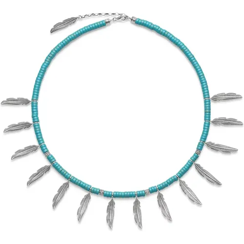 Ethno Feather Necklace Sterling Silver , female, Sizes: ONE SIZE - Thomas Sabo - Modalova