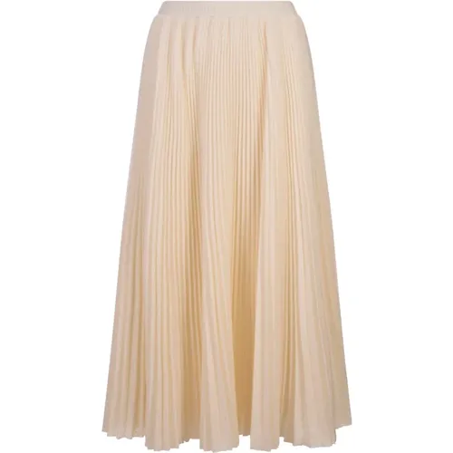 Flared Midi Skirt Pleated , female, Sizes: M, XS, 2XS, S - Ermanno Scervino - Modalova