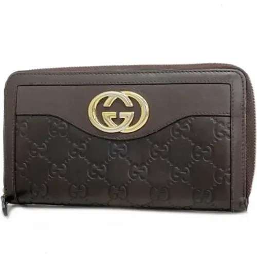 Pre-owned Leather wallets , female, Sizes: ONE SIZE - Gucci Vintage - Modalova