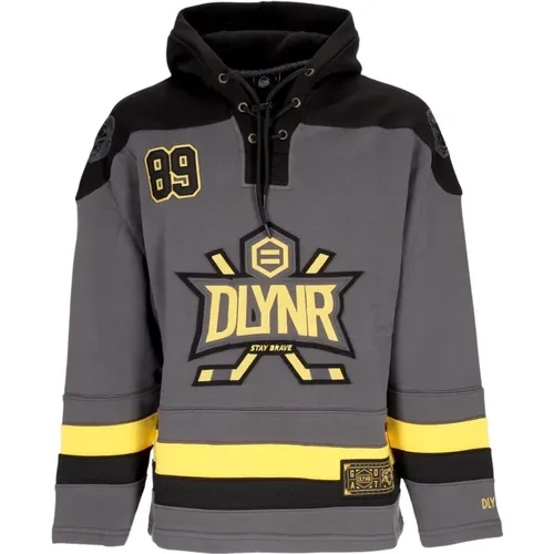 Goat Hockey Hoodie Grey , male, Sizes: M, L, S - Dolly Noire - Modalova